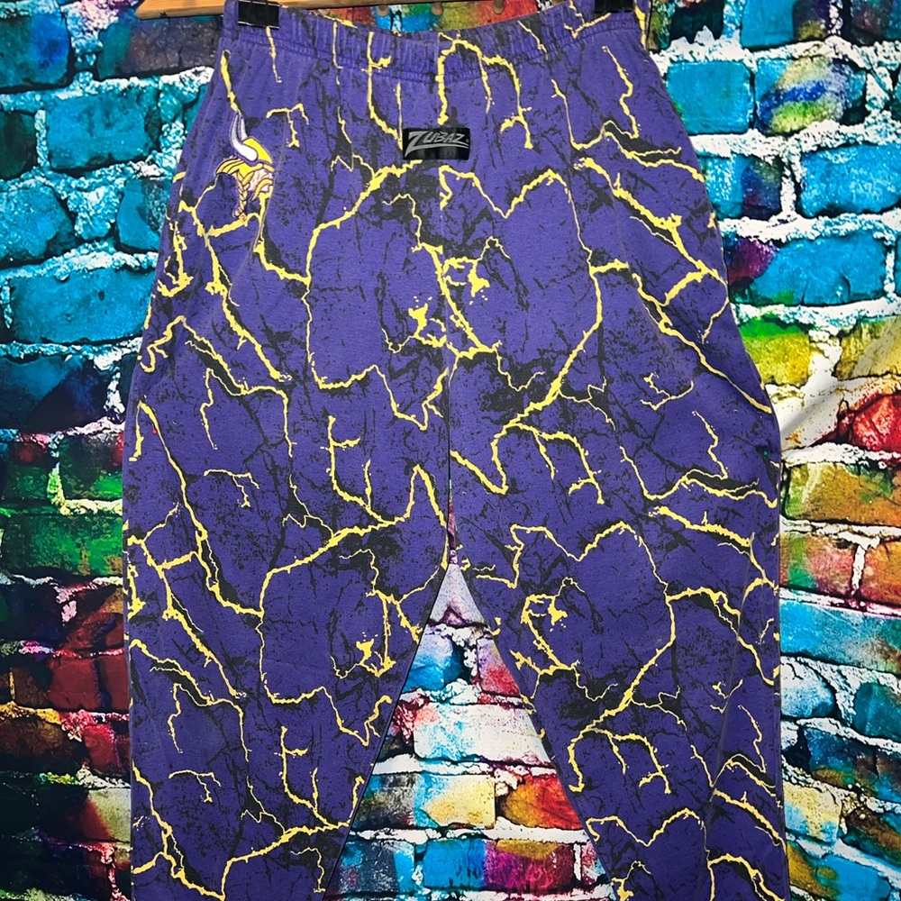 Vintage Zubaz jogger pants Minnesota Vikings mens size medium